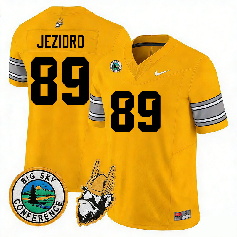 Idaho Vandals #89 Ryan Jezioro College Football Jerseys,Uniforms Stitched-Gold